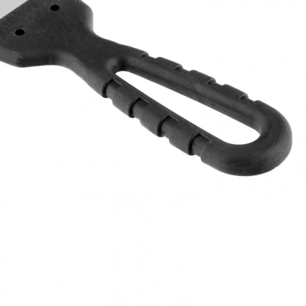 Шпатель из нержавеющей стали 100 мм зуб 4 х 4 мм пластмассовая ручка Россия 85138 купить в Ноябрьске