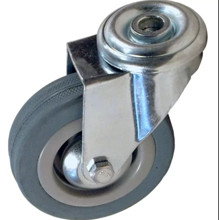 Аппаратное поворотное колесо под болт HITCH 100*25 резина серая SChg42 (SZ084851) купить в Ноябрьске