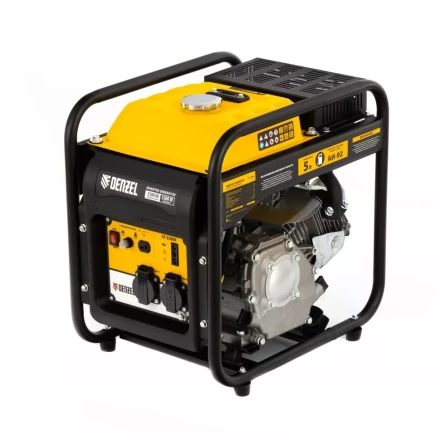 Генератор инверторный GT-3500iF, 3.5 кВт, 230 В, бак 5 л, открытый корпус, ручной старт Denzel 94705 купить в Ноябрьске