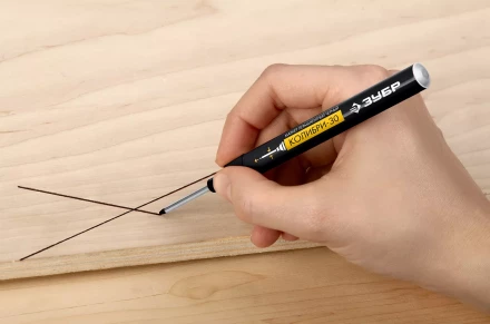 ЗУБР Колибри-30 черный, наконечник L 30 мм,  2.8 мм, перманентный маркер для отверстий (06338-2) купить в Ноябрьске