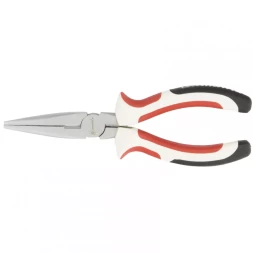 Длинногубцы White Nickel 200 мм прямые никелированные трехкомпонентные рукоятки MATRIX 17190