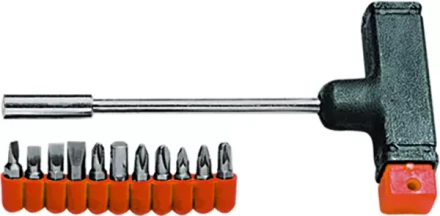 Отвертка с Т-образной ручкой, набор бит, 11 шт  SPARTA 115655 купить в Ноябрьске