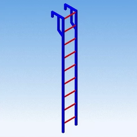Лестница навесная алюминиевая для полувагонов УСЦ ЛНАп-2,2 купить в Ноябрьске