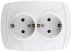Розетка СВЕТОЗАР &quot;CITY LIGHT&quot; двойная в сборе, с заземлением, цвет белый, 16А/~250В SV-54207-W купить в Ноябрьске