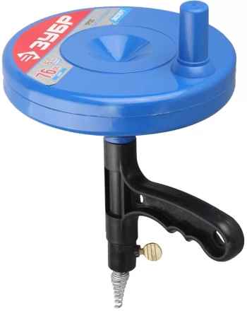 Трос ЗУБР &quot;ЭКСПЕРТ&quot; сантехнический в пластиковом корпусе длина 7,6 м, диаметр 6 мм 51907-08 купить в Ноябрьске