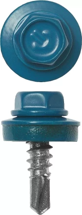 Саморезы ЗУБР окраш., RAL 5009 небесно-голуб., для крепл. кров. матер. к металл. констр., 5.5x25мм, 420шт 4-300315-55-025-5009 купить в Ноябрьске