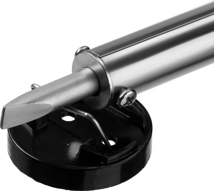 Паяльник PROTerm с двухкомпонентной рукояткой, в комплекте с припоем и подставкой, жало - клин, STAYER Professional 55300-100, 100 Вт 55300-100 купить в Ноябрьске