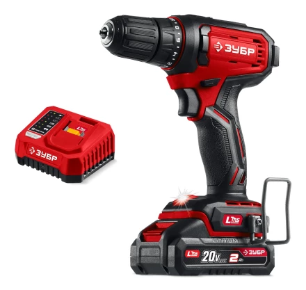 ЗУБР 20 В, 40 Нм, 1 АКБ LMS (2 А·ч), дрель-шуруповерт (ДШ-40-21) купить в Ноябрьске