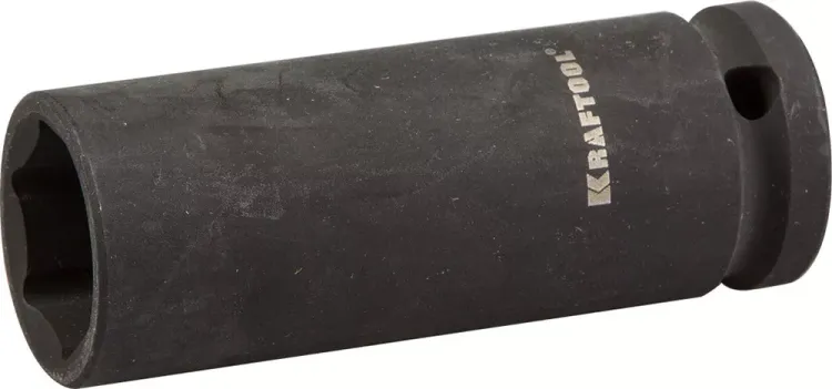 Торцовая головка KRAFTOOL "INDUSTRIE QUALITAT" ударная, удлиненная (1/2"), FLANK, Cr-Mo, фосфатированная, 21 мм 27942-21_z01 купить в Ноябрьске