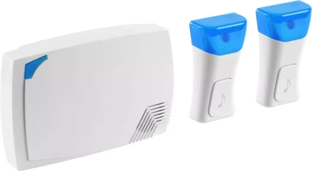 Звонок СВЕТОЗАР "ОКТАВА" электрический беспроводной 120м, 36 мелодий, 2 кнопки, А23, 3AA 58064-2 купить в Ноябрьске