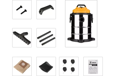 Пылесос промышленный DEKO DKVC-1400-15S, 015-0030 купить в Ноябрьске