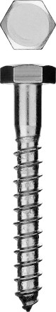 Шурупы ЗУБР с шестигранной головкой, оцинкованные, 12x100мм, 1шт 4-300456-12-100 купить в Ноябрьске