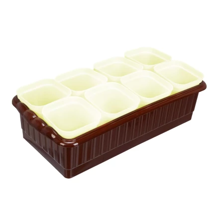 Набор для рассады Palisad поддон 322х166х82 мм, 8 горшочков по 250 мл с выдвижным дном 643448 купить в Ноябрьске