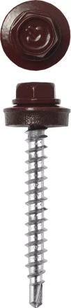 Саморезы ЗУБР &quot;ПРОФЕССИОНАЛ&quot; окраш., RAL 3005 темно-красн., для крепл. кров. матер. к дерев. обреш., 4.8x29мм, 400шт 4-300315-48-029-3005 купить в Ноябрьске