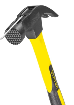 Молоток-гвоздодер &quot;Fiberglass-M&quot; с фиберглассовой рукояткой, с магнитом, 450 г, STAYER Professional 2027-450 купить в Ноябрьске