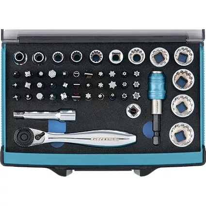 Трещотка с набором бит и торцевых головок, Адаптер и удлинитель, 49 штук,  S2 Gross 11600 купить в Ноябрьске