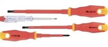 Набор диэлектрических отверток до 1000В тестер CrV двухкомпонентные рукоятки Сибртех 12937 купить в Ноябрьске