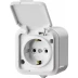 Розетка STAYER &quot;MASTER&quot; &quot;MAXIMA&quot; одноместная, с заземлением, с защитной крышкой, IP54, 16А, 220В 54306-W купить в Ноябрьске