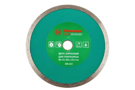 Круг алмазный HAMMER 206-223 ВD CG Ф200х25.4мм по керамограниту купить в Ноябрьске