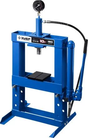 ЗУБР ПГН-10, 10 т, гидравлический пресс с гидронасосом и манометром, Профессионал (43072-10) купить в Ноябрьске