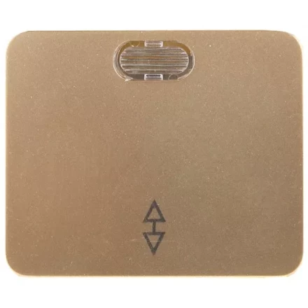 Выключатель СВЕТОЗАР &quot;ГАММА&quot; проходной, с подсветкой, одноклав., без вставки и рамки, цвет золотой металлик, 10A/~250 SV-54138-GM купить в Ноябрьске