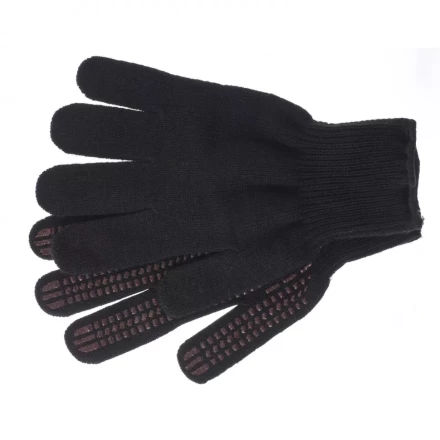 Перчатки трикотажные акрил ПВХ гель Протектор чёрные оверлок Сибртех Россия 68661 купить в Ноябрьске