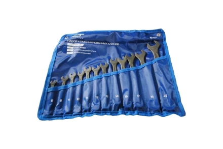 Набор ключей комбинированных 6 - 22 мм 12 шт. CrV фосфатированные ГОСТ 16983 СИБРТЕХ 15477 купить в Ноябрьске