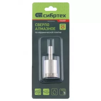 Сверло по стеклу и керамической плитке 18 х 50 мм цилиндр. хв. СИБРТЕХ 726187 купить в Ноябрьске