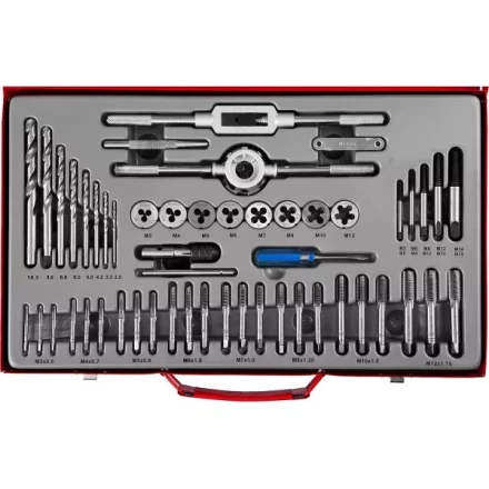 Набор метчиков и плашек ЗУБР &quot;МАСТЕР&quot;, сталь 9ХС, 52 предмета 28130-H52_z01 купить в Ноябрьске