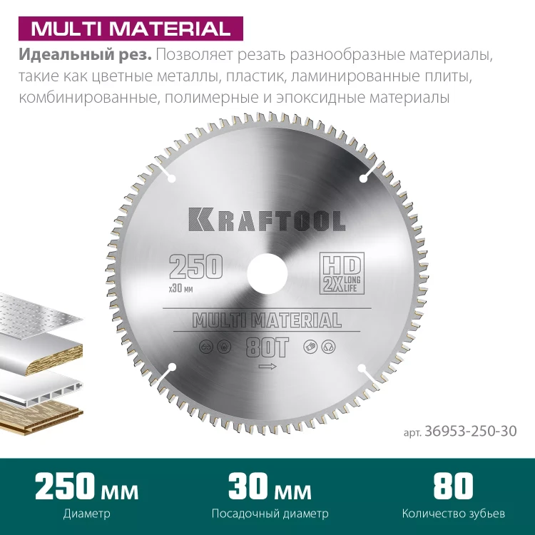 Диск пильный Multi Material, повышенный ресурс 36953-250-30 купить в Ноябрьске