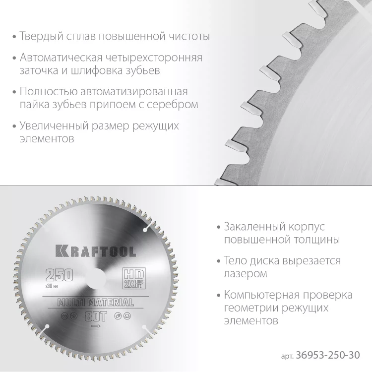 Диск пильный Multi Material, повышенный ресурс 36953-250-30 купить в Ноябрьске