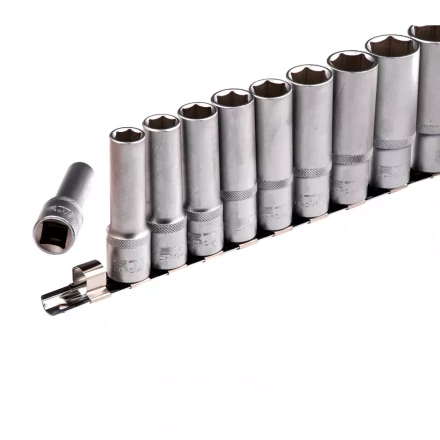 Набор удлиненных торцевых головок 1/2 шестигранные CrV 10 шт 10-22 мм Stels 13603 купить в Ноябрьске