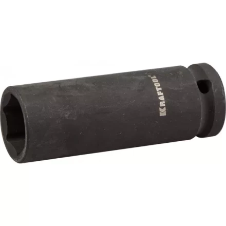 Торцовая головка KRAFTOOL &quot;INDUSTRIE QUALITAT&quot; ударная, удлиненная (1/2&quot;), FLANK, Cr-Mo, фосфатированная, 19 мм 27942-19_z01 купить в Ноябрьске