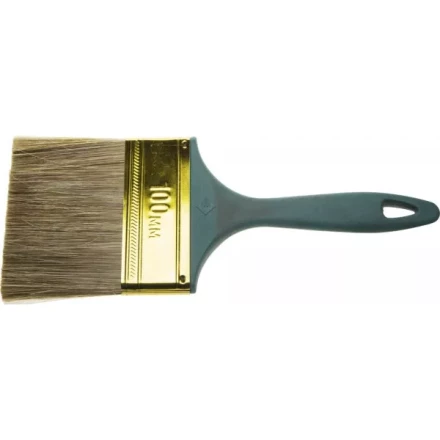 Кисть ЗУБР &quot;КП-14&quot; плоская, смешанная щетина, пластмассовая рукоятка, 100мм 4-01014-100 купить в Ноябрьске