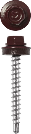 Саморезы ЗУБР &quot;ПРОФЕССИОНАЛ&quot; окраш., RAL 3005 темно-красн., для крепл. кров. матер. к дерев. обреш., 4.8x70мм, 160шт 4-300315-48-070-3005 купить в Ноябрьске