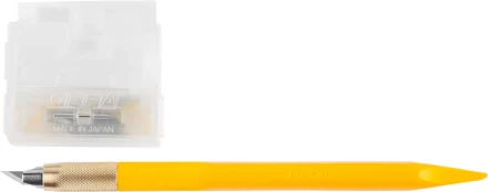 Нож OLFA &quot;Utility Models&quot; перовой дизайнерский, для точных работ, рукоятка с мини шпателем, 5 лезвий, 4мм OL-AK-5 купить в Ноябрьске