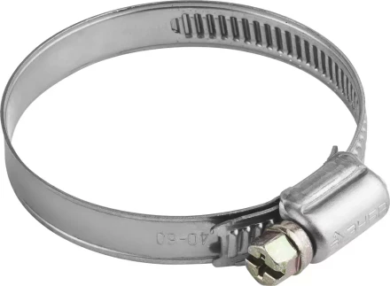 Хомуты ЗУБР &quot;ЭКСПЕРТ&quot;, нерж. сталь, накатная лента 9 мм, 40-60 мм, 5 шт 3787-40-60 купить в Ноябрьске