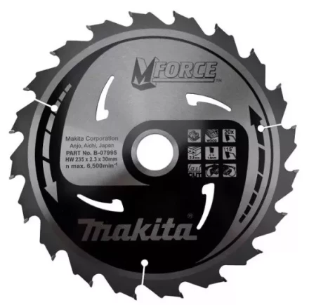 Диск пильный Makita M-Force, х235х30х2,3мм, 40 зуб,для дерева B-31429 купить в Ноябрьске