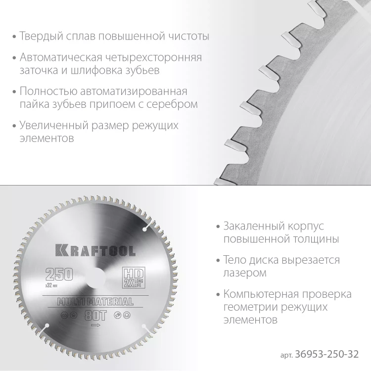 Диск пильный Multi Material, повышенный ресурс 36953-250-32 купить в Ноябрьске