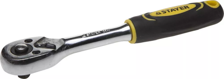 Трещотка для торцовых головок STAYER "PROFI", Сr-V сталь, 45 зубцов, 1/4" 27786-1/4 купить в Ноябрьске