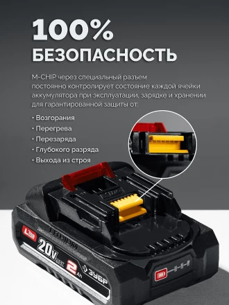 ЗУБР 20 В, 40 Нм, 1 АКБ LMS (2 Ач), ударная дрель-шуруповерт (ДШУ-40-21) купить в Ноябрьске
