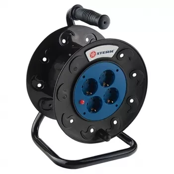 Удлинитель силовой на кабельной катушке, 3*1мм*25м, 4 розетки со шторками, 10A, STERN 95705 купить в Ноябрьске