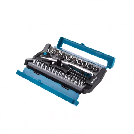 Набор торцевых головок трещотка 120 зубьев 41 предмет 1/2&quot; 1/4&quot; CrV Gross 14143 купить в Ноябрьске