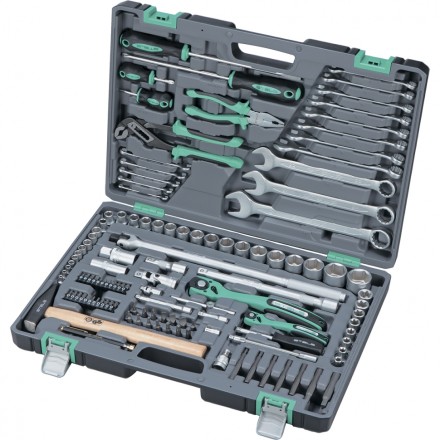 Набор инструмента, 1/4&quot;, 1/2&quot;, Cr-V, S2, усиленный кейс, 119 предм. STELS 14112 купить в Ноябрьске
