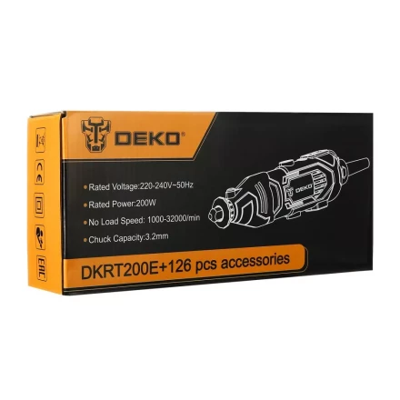Гравер электрический DEKO DKRT200E DEKO 126 tools, 063-1415 купить в Ноябрьске