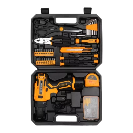 Дрель аккумуляторная DEKO Banger 12V + набор инструмента 93 предмета, 063-4167 купить в Ноябрьске