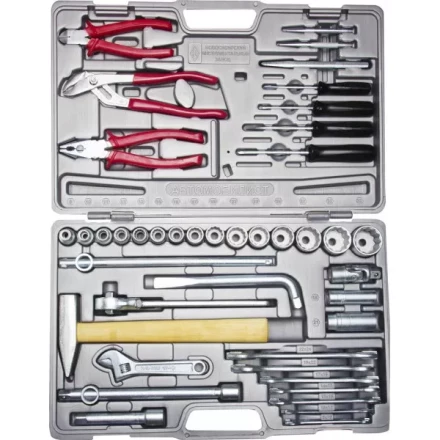 Набор слесарно-монтажного инструмента НИЗ &quot;АВТОМОБИЛИСТ-1&quot;, сталь 40Х, 1/2&quot;, в пластиковом кейсе, 42 предмета 27625-H42 купить в Ноябрьске