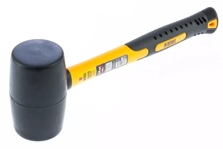 Киянка резиновая, 24 oz, черная резина, фибергласовая рукоятка// Denzel 7711193 купить в Ноябрьске