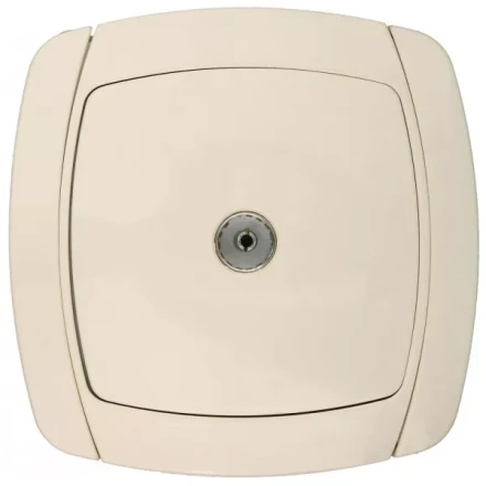 Розетка СВЕТОЗАР "CITY LIGHT" телевизионная одинарная в сборе, цвет бежевый SV-54215-B купить в Ноябрьске