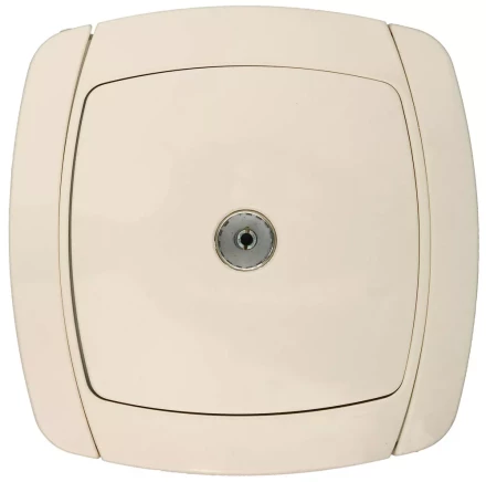 Розетка СВЕТОЗАР "CITY LIGHT" телевизионная одинарная в сборе, цвет бежевый SV-54215-B купить в Ноябрьске